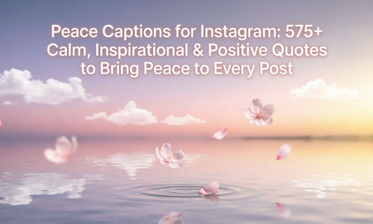 Peace Captions for Instagram: 575+ Calm, Inspirational & Positive Quotes to Bring Peace to Every Post