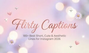 Flirty Captions: 185+ Best Short, Cute & Aesthetic Lines for Instagram 2026