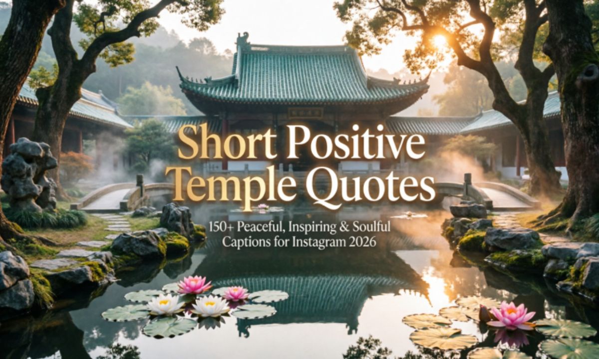 Short Positive Temple Quotes: 150+ Peaceful, Inspiring & Soulful Captions for Instagram 2026